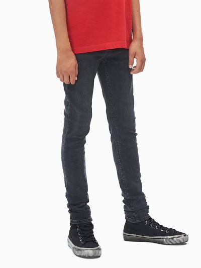 Calvin Klein Ruhák HU057427 | Calvin Klein Sustainable Zero Cotton Super Fiu Farmernadrág Sötét Szür
